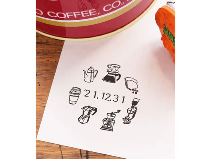 36 Sublo - Date Rotary Rubber Stamp - Coffee Goods