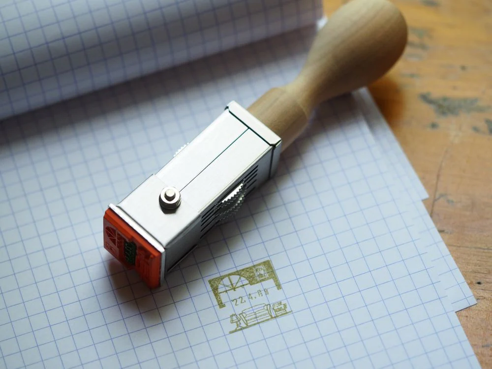 36 Sublo - Date Rotary Rubber Stamp - Interior