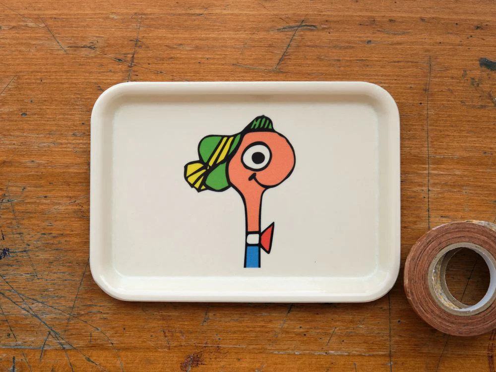3P4 x Richard Scarry - Small Vintage Tray - Lowly Worm Bust
