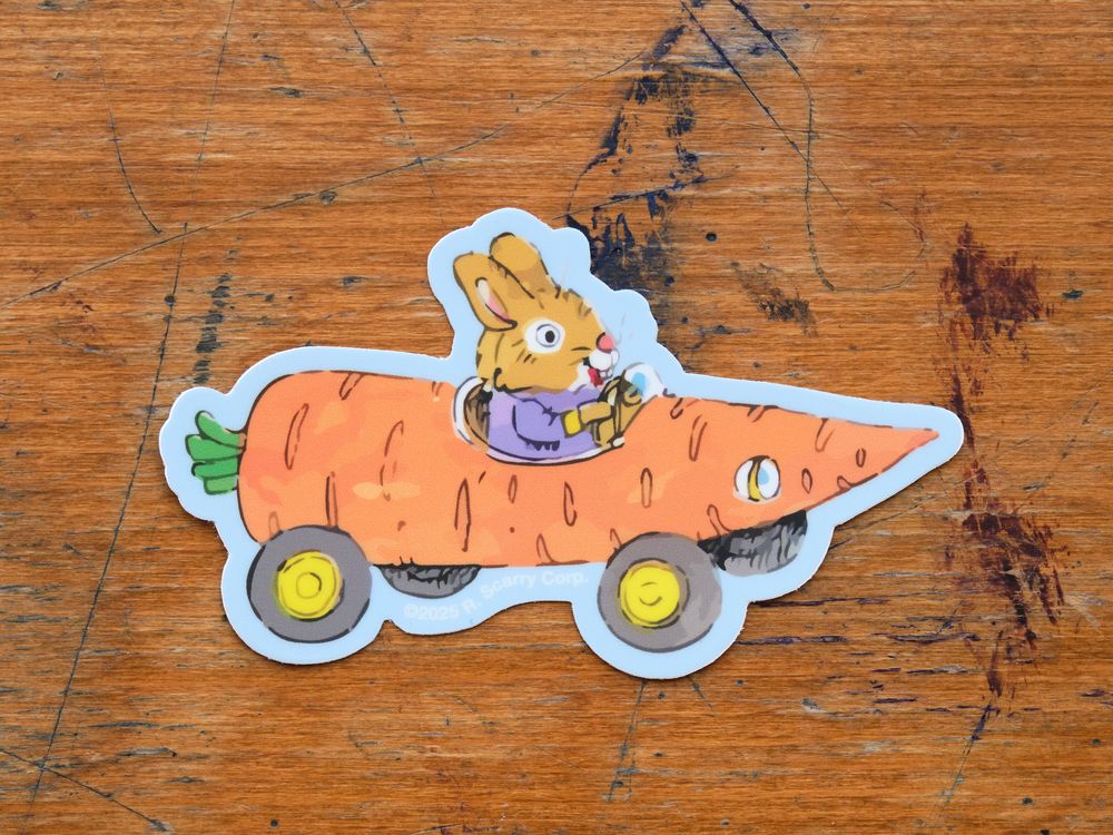3P4 x Richard Scarry - Sticker - Carrot Car