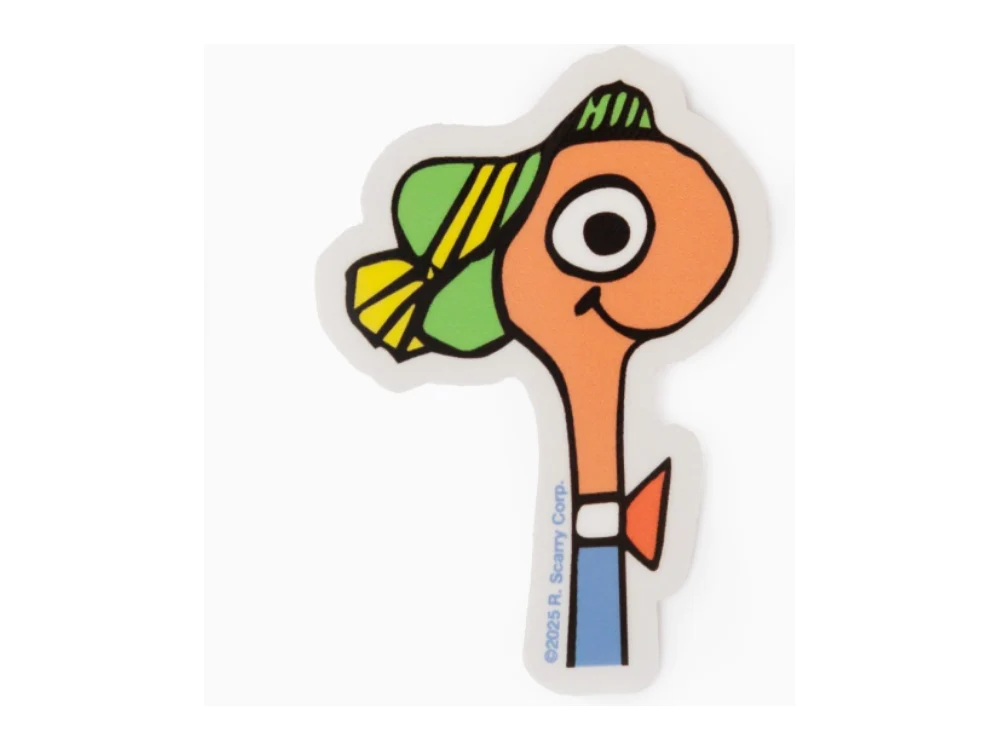3P4 x Richard Scarry - Sticker - Lowly Worm Bust