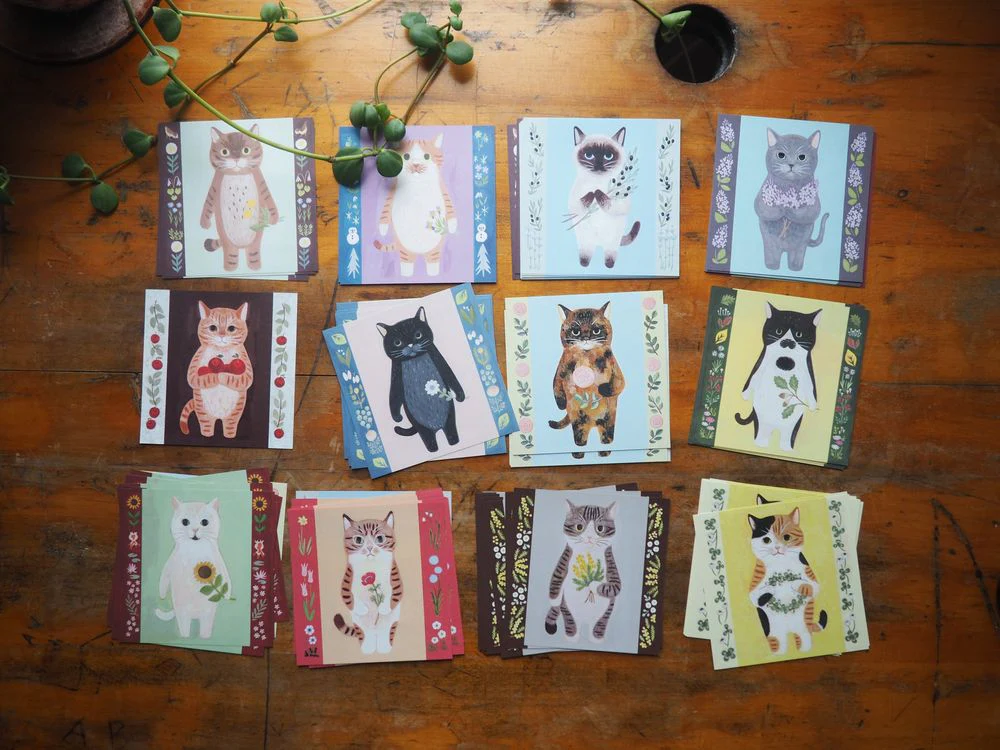 4legs - Memo Pad - Deluxe Cat - 12 Designs (96 Sheets)