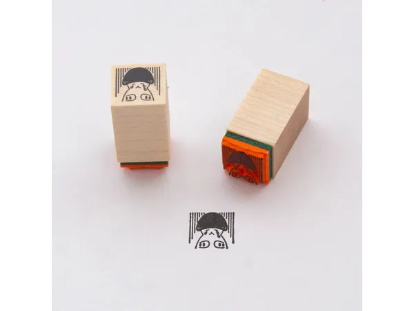 4legs - Mushroom Cat Mini Stamp - Sad
