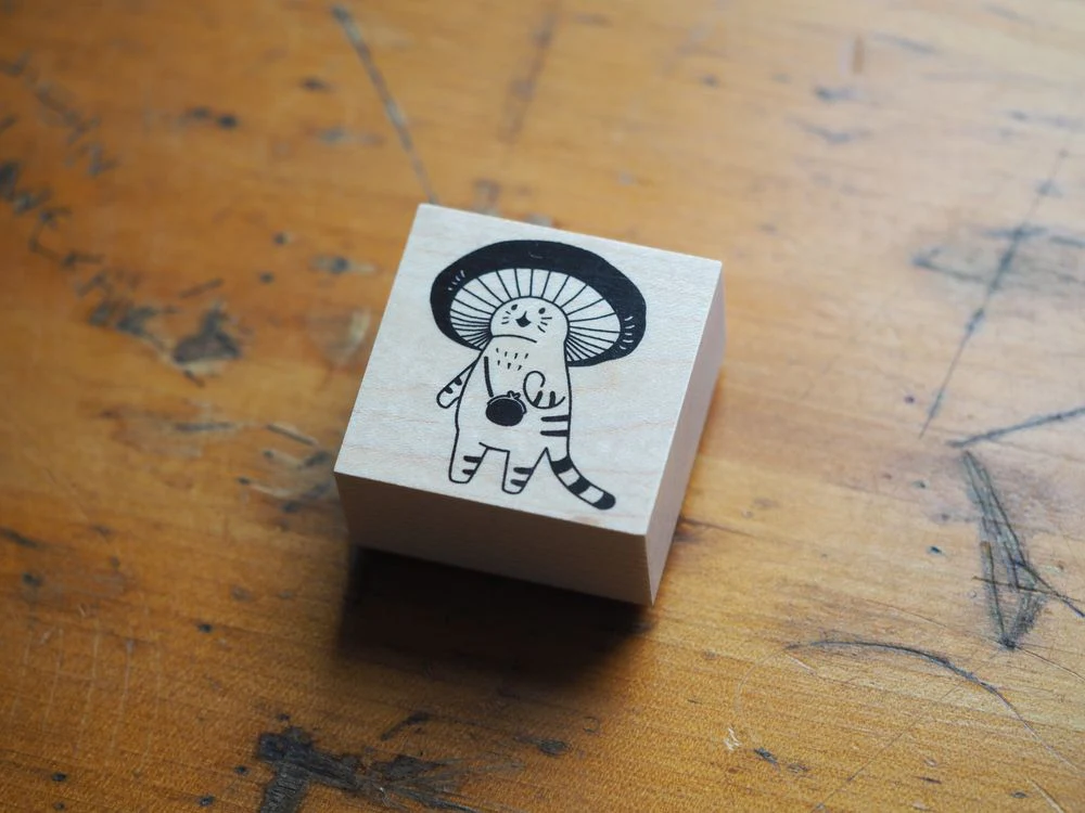4legs - Mushroom Cat Stamp - Good Thing Happened