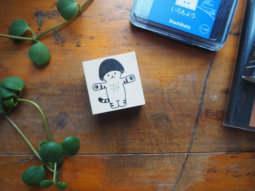 4legs - Mushroom Cat Stamp - Hug