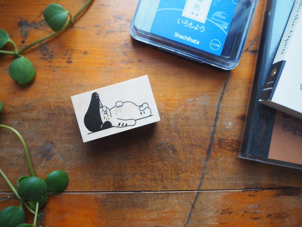 4legs - Mushroom Cat Stamp - Sleeping