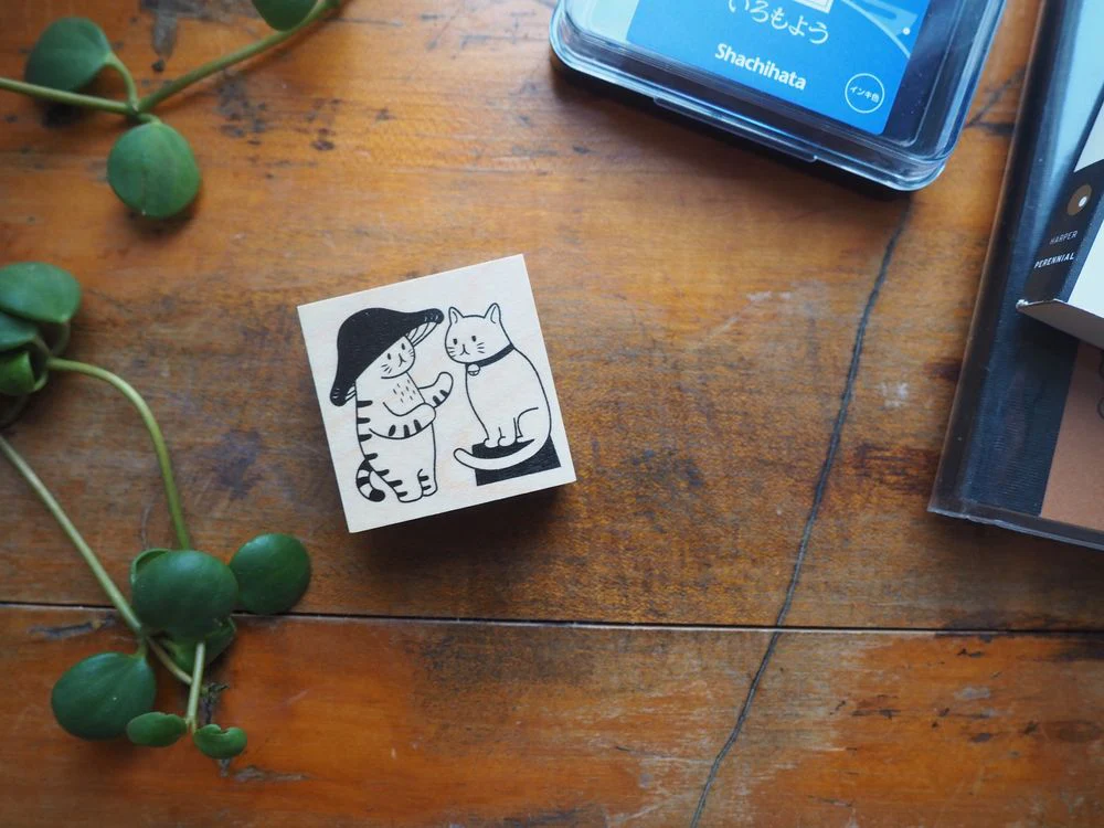 4legs - Mushroom Cat Stamp - Speaking with Another Cat