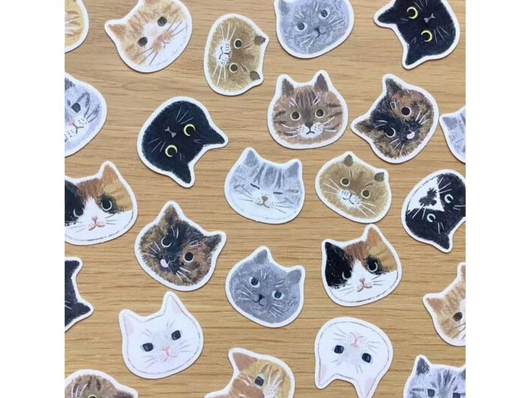 4legs - Sticker Flakes - Cat Faces (24 stickers) - Image 2
