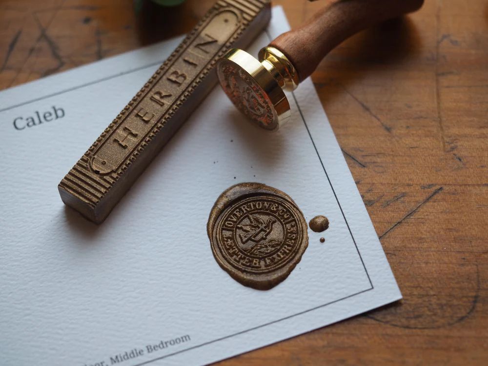 Backtozero - Brass Seal with Handle - Postmark Letter Express