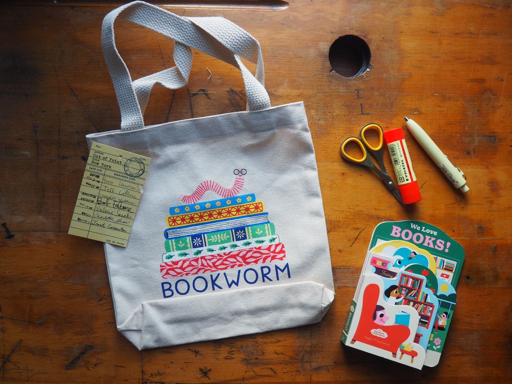 Bookworm Mini Tote Bag