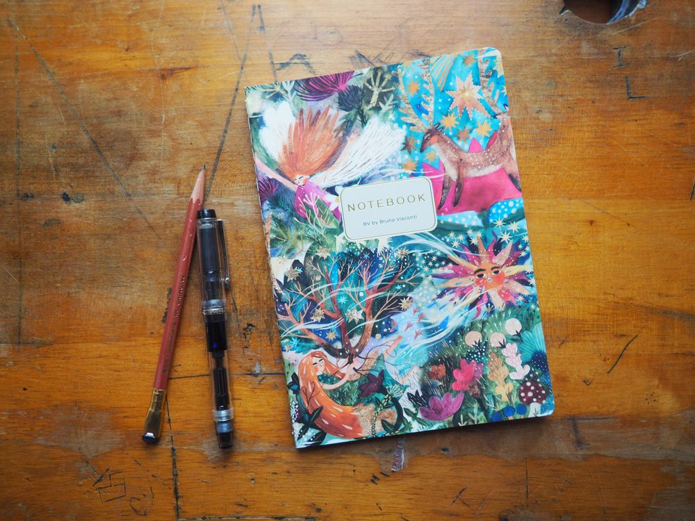 Bruno Visconti - Notebook - A5 Lined - Electric Fantasy