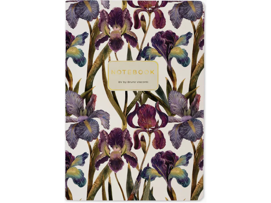 Bruno Visconti - Notebook - A5 Lined - Irises
