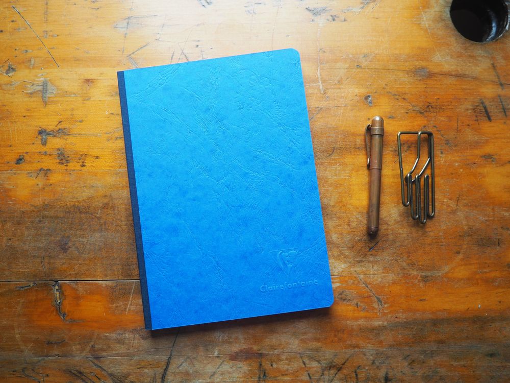 Clairefontaine - Age-Bag Notebook - A5 - Blue (Blank)