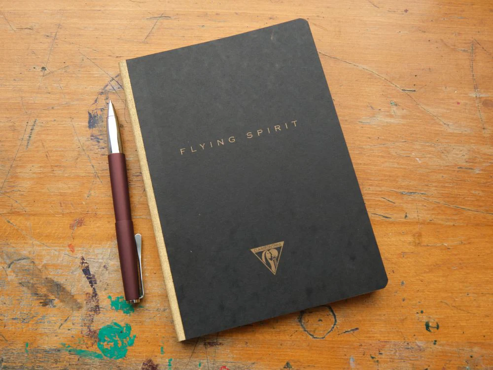 Clairefontaine - Flying Spirit Clothbound Notebook - A5 - Black (Lined) - Image 2