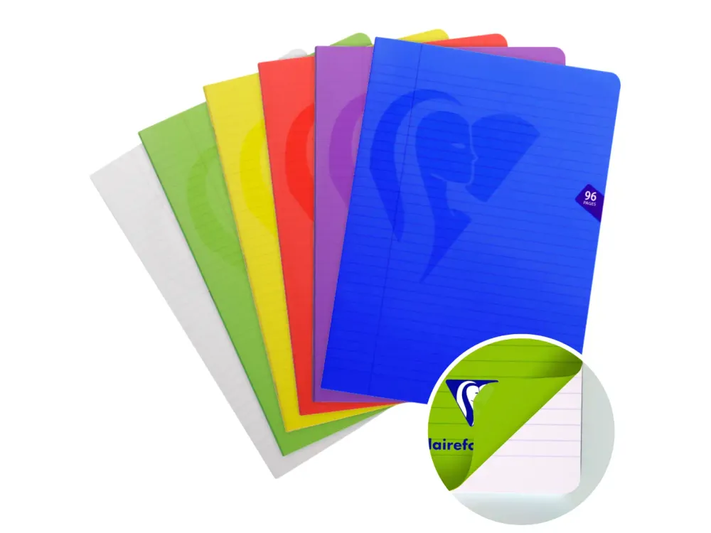 Clairefontaine - Polypro Staplebound Notebook - A4 - Assorted Colours (Lined)