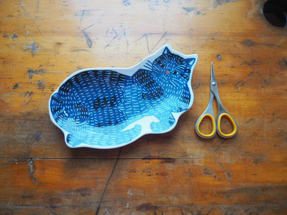 Classiky x Kata Kata - Dish - Large Blue Cat