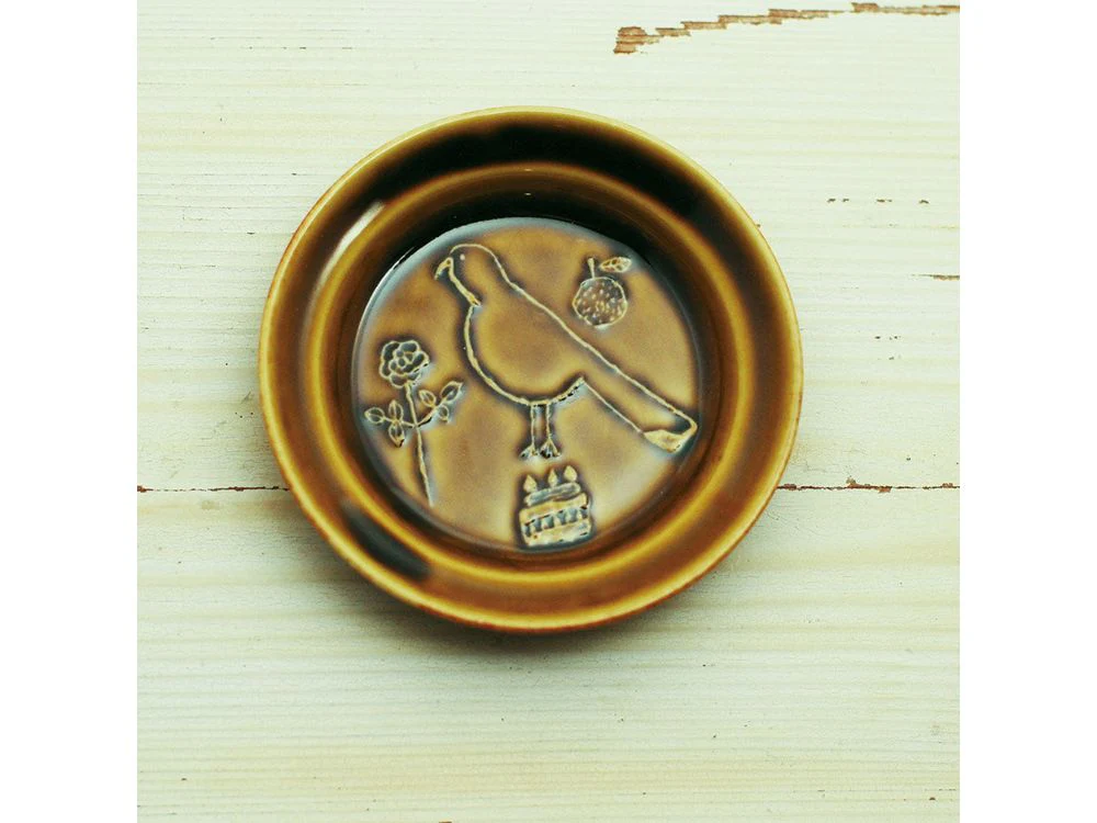 Classiky x Toraneko Bonbon - Round Bean Plate - Tori Mustard