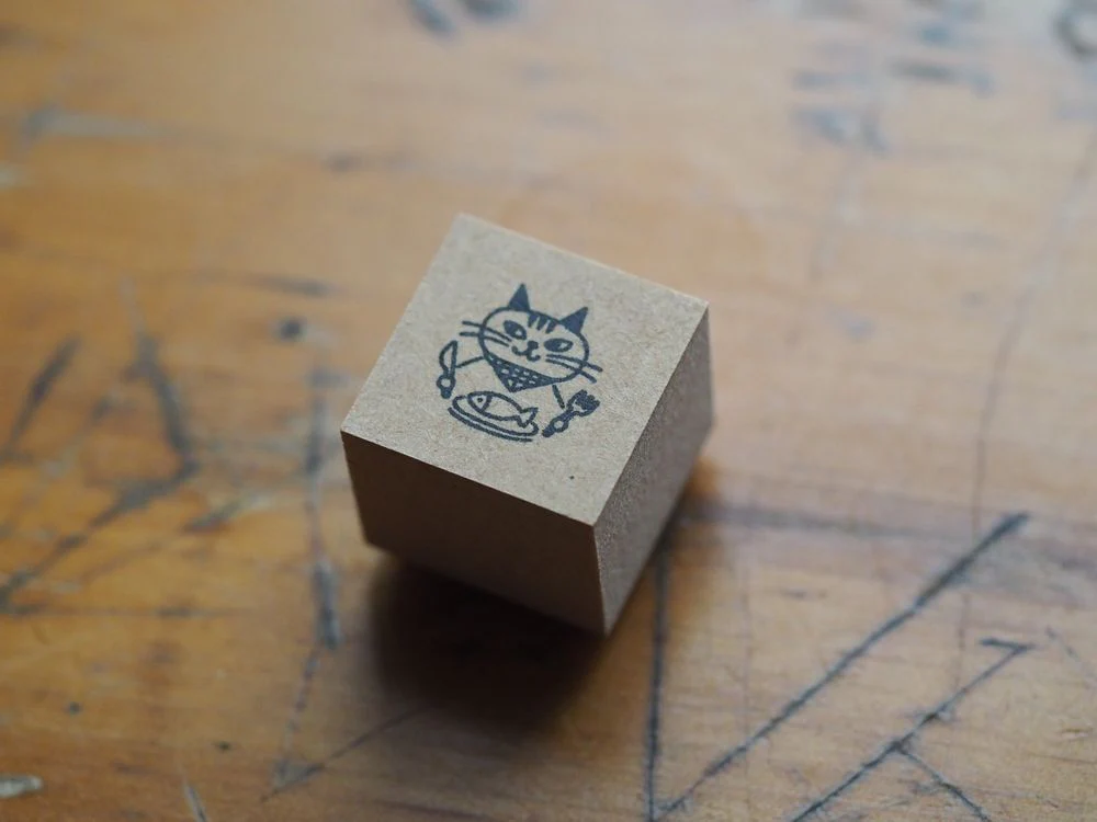 Decole Rubber Stamp - Cat Life - Meals