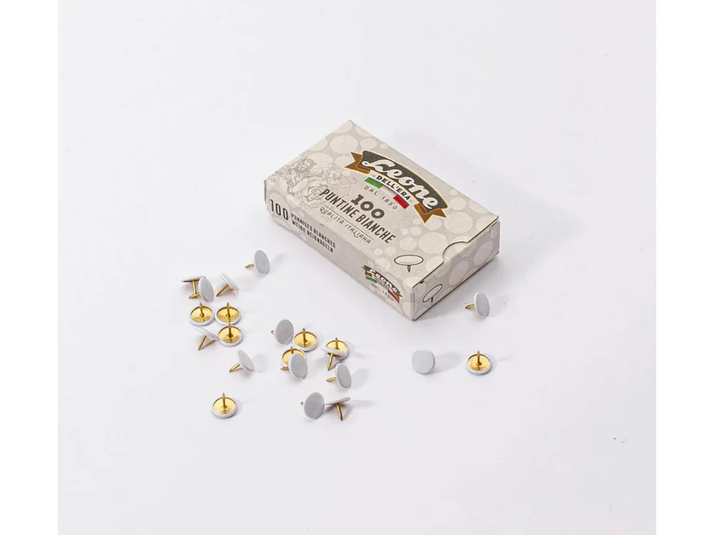 Dell'Era - Push Pins - 100 Pieces - Bianco (White)