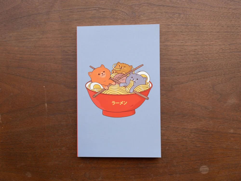 Denik Classic LayFlat Notebook - Ramen and Cats - Lined