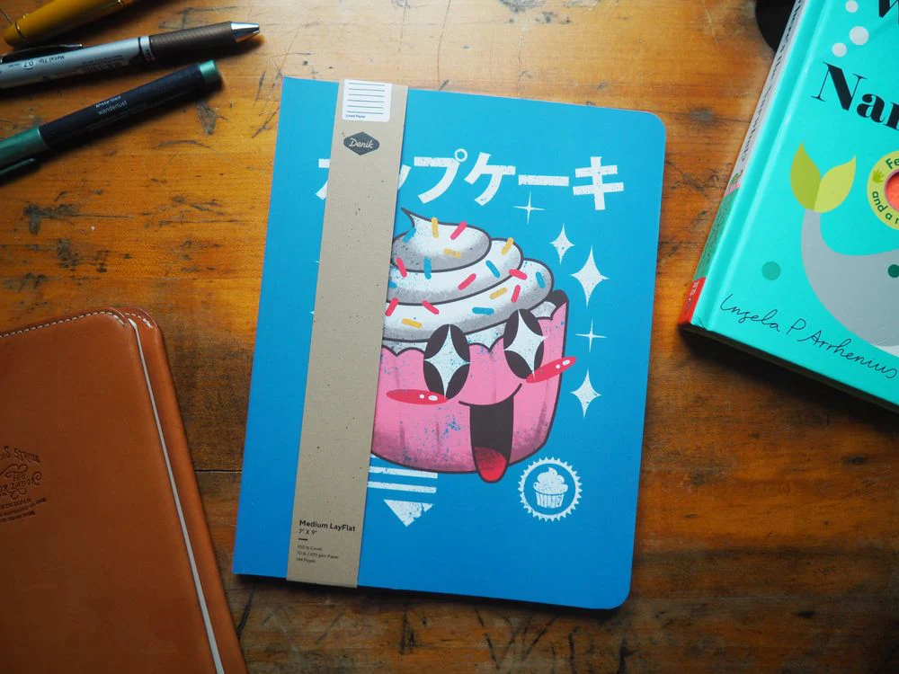 Denik Kawaii Cupcake Medium Layflat Notebook (9" x 7") - Lined