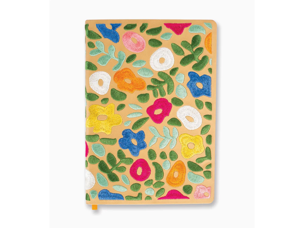 Denik Spring Garden Embroidered Journal (5.75" x 8.25") - Lined