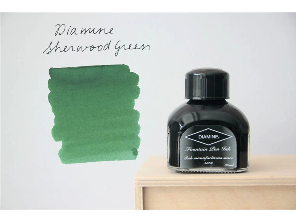 Diamine - Fountain Pen Ink (80mL) - Sherwood Green
