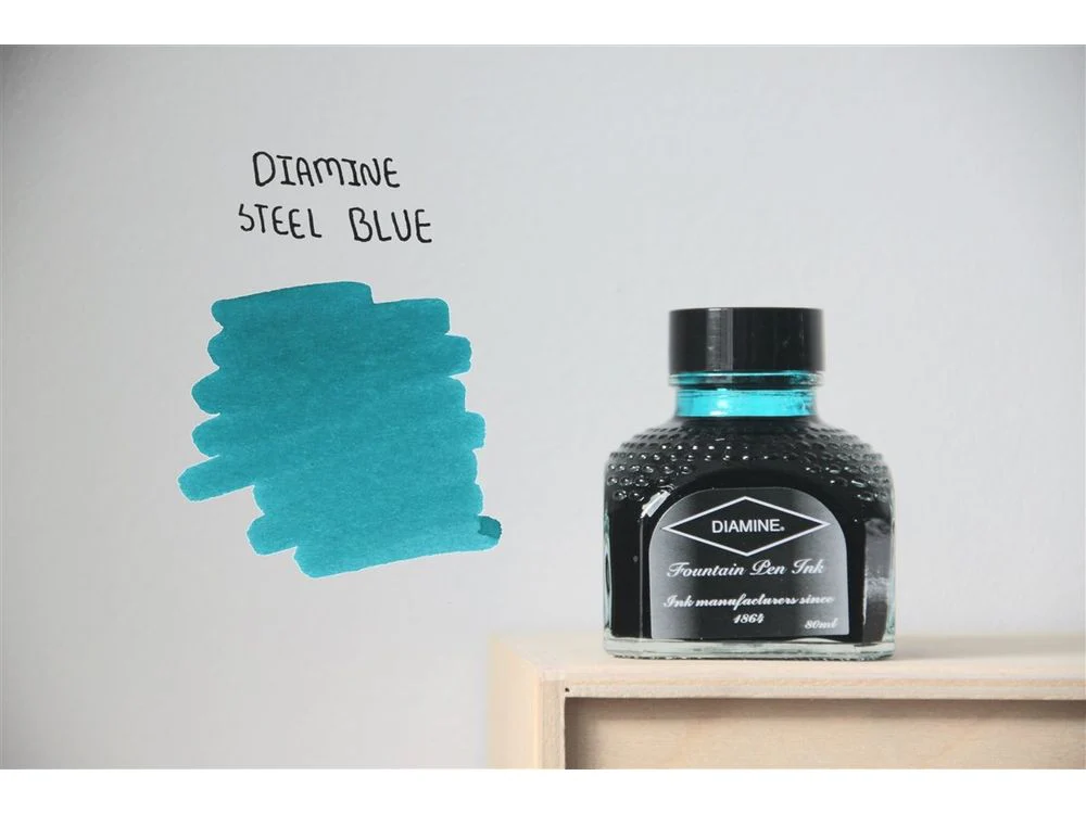 Diamine - Fountain Pen Ink (80mL) - Steel Blue