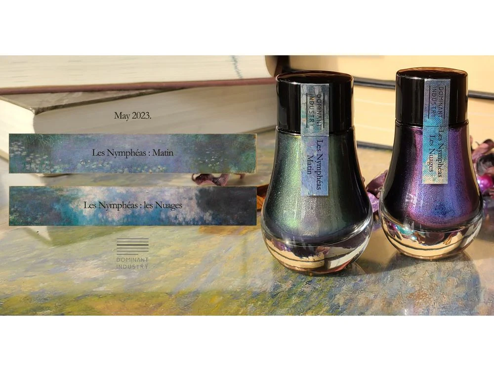 Dominant Industry Fountain Pen Ink (25mL) - Pearl 027 - Painter Series: Les Nymphéas : Les Nuages - Image 3