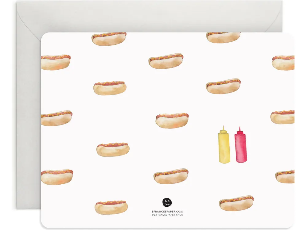 E. Frances Paper - 8 Boxed Notecard Set - Hot Dog Flat Notes - Image 2