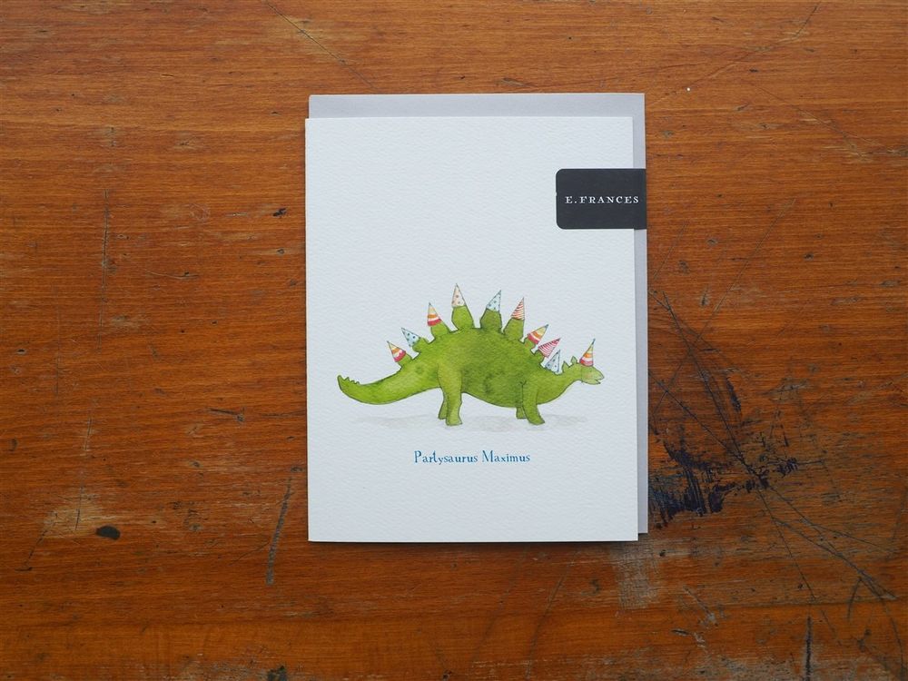 E. Frances Paper - Birthday Card - Partysaurus