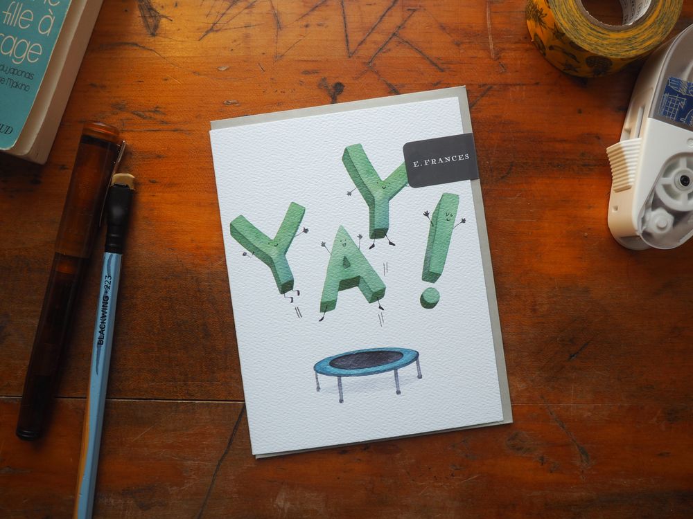 E. Frances Paper - Card - Jumping Yay