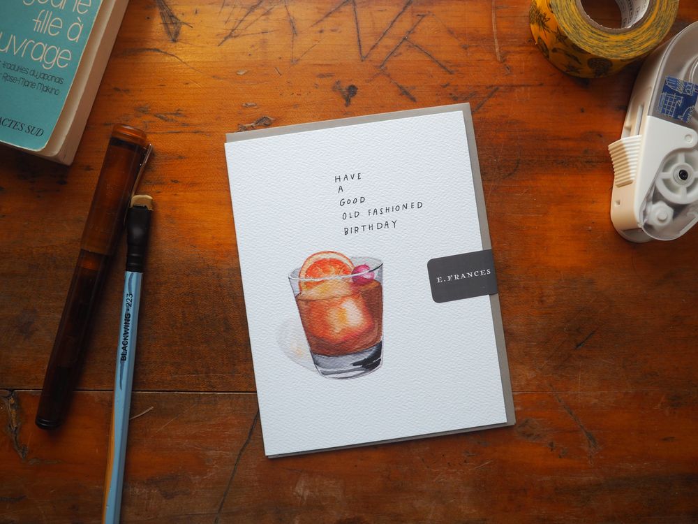 E. Frances Paper - Card - Old Fashioned Bday