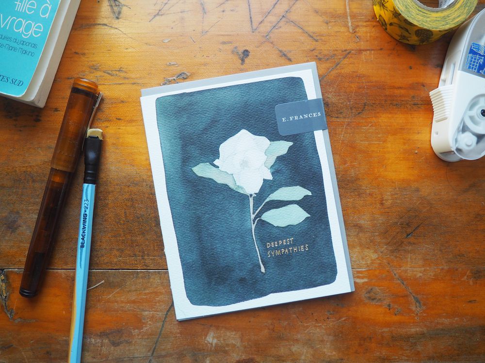E. Frances Paper - Card - White Flower