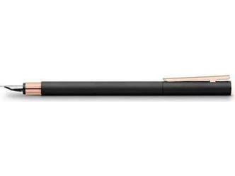 Faber Castell Neo-Slim Fountain Pen - Black Matt - Rose Gold - Image 6