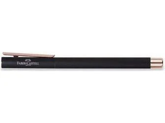 Faber Castell Neo-Slim Fountain Pen - Black Matt - Rose Gold - Image 7