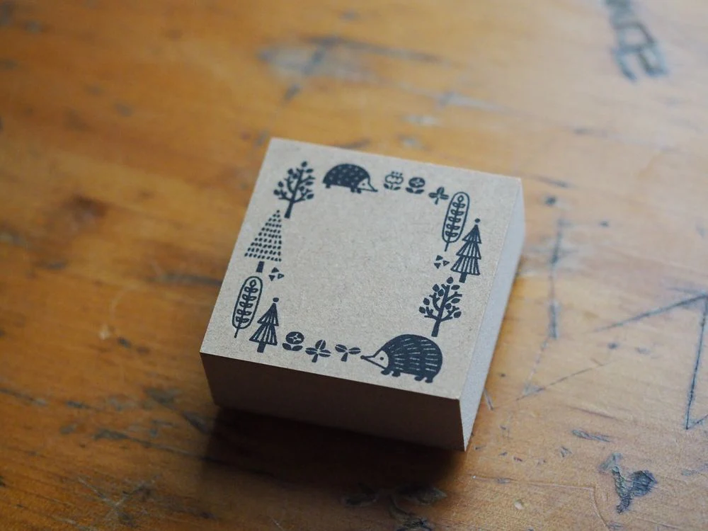 FIKA Rubber Stamp - Hedgehog Frame
