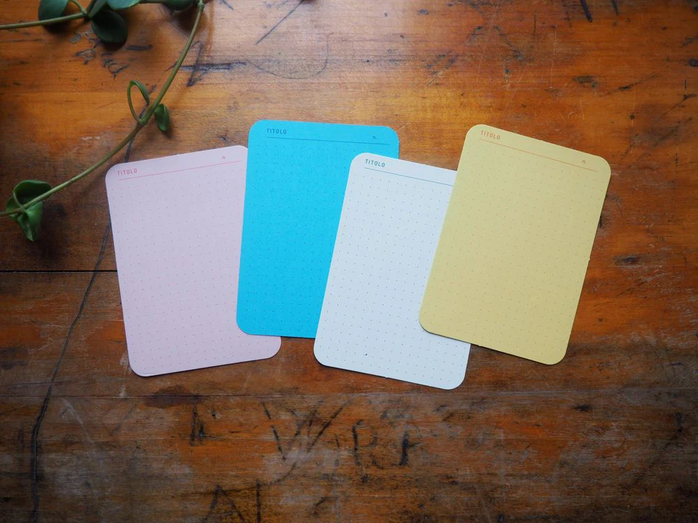 Foglietto - Memo Cards - Deck of 120 - A7 - Puntini Puntini (Blue/Pink/White/Yellow) - Image 2