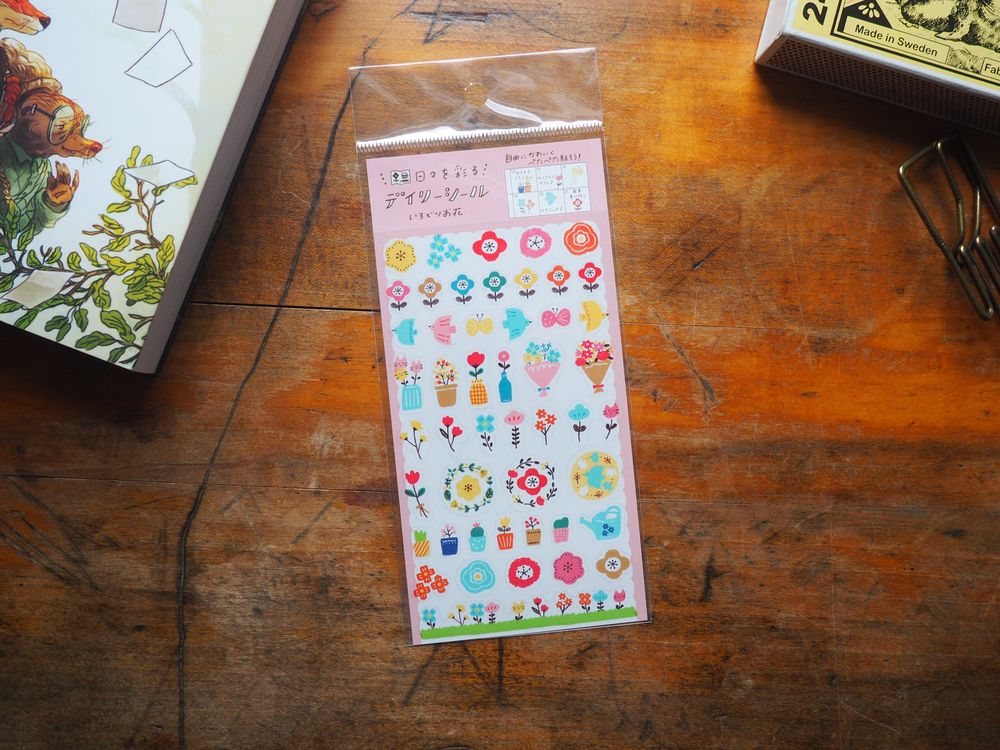 Furukawashiko - Transparent Stickers - 1 Sheet - Flowers