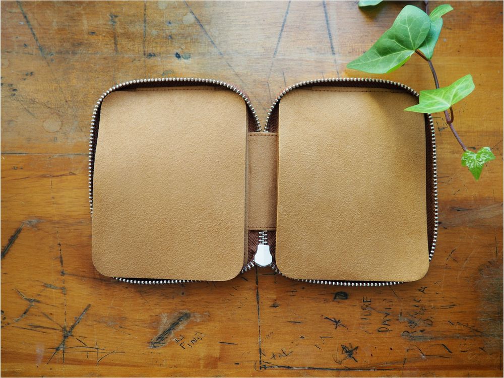 Galen Leather - Leather Zippered 10 Slots Pen Case - Crazy Horse Brown - Image 3
