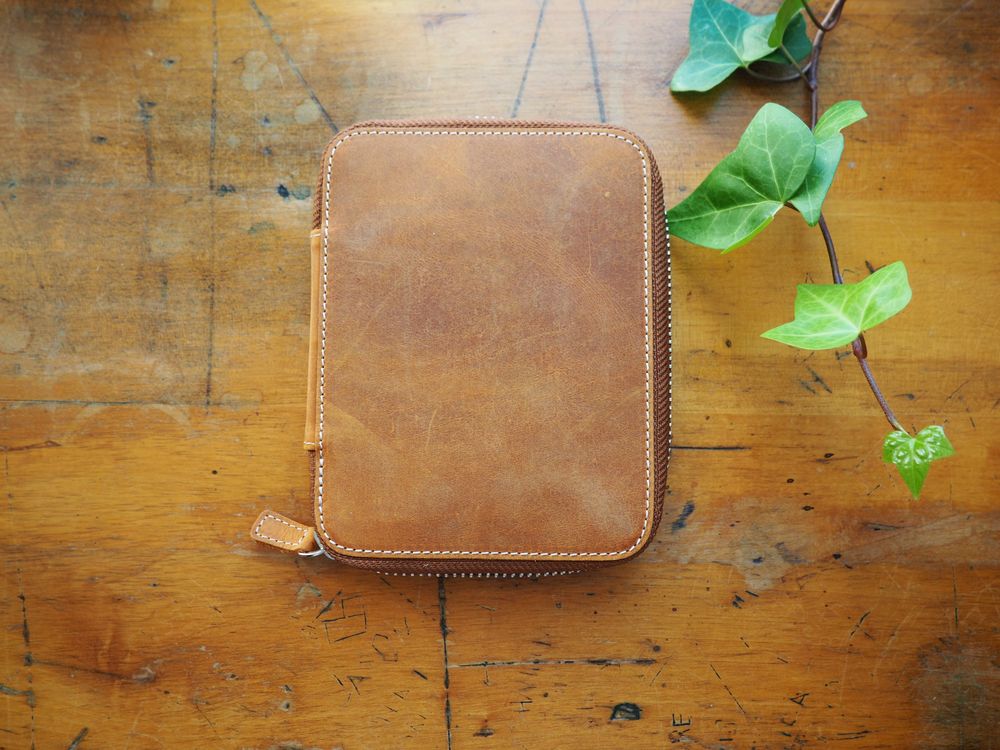 Galen Leather - Leather Zippered 10 Slots Pen Case - Crazy Horse Brown - Image 4