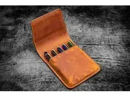 Galen Leather - Leather Flap Case for 5 Pens - Crazy Horse Brown - Image 2