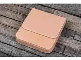 Galen Leather - Leather Magnum Opus 6 Slots Hard Pen Case with Removable Pen Tray - Undyed