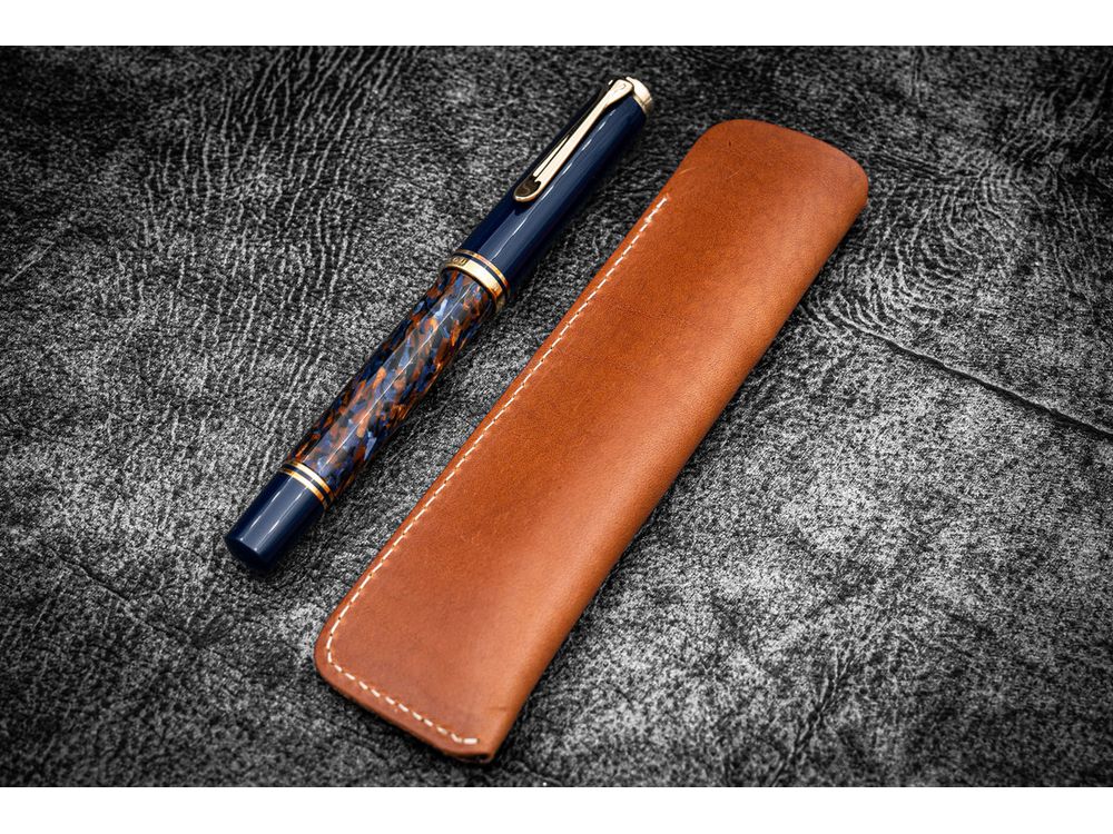 Galen Leather - Single Fountain Pen Sleeve - Brown