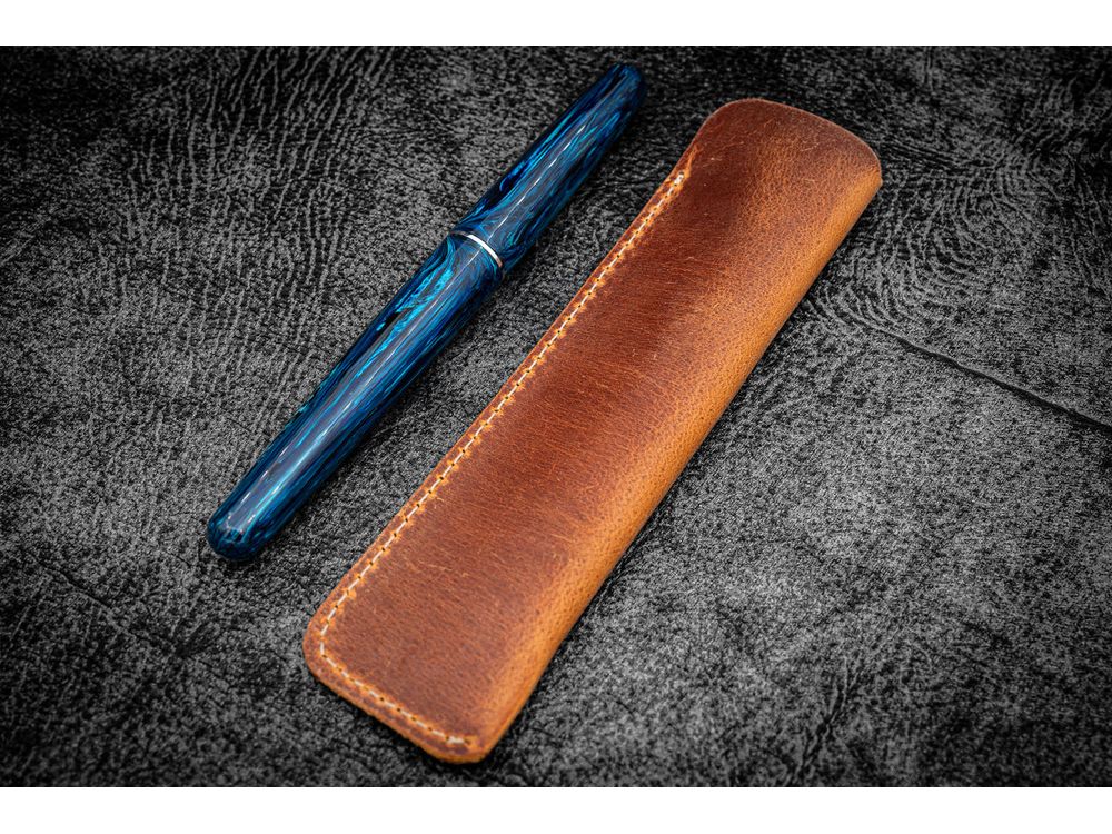 Galen Leather - Single Fountain Pen Sleeve - Crazy Horse Tan