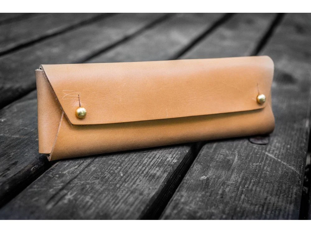 Galen Leather - The Student Leather Pencil Case - Natural