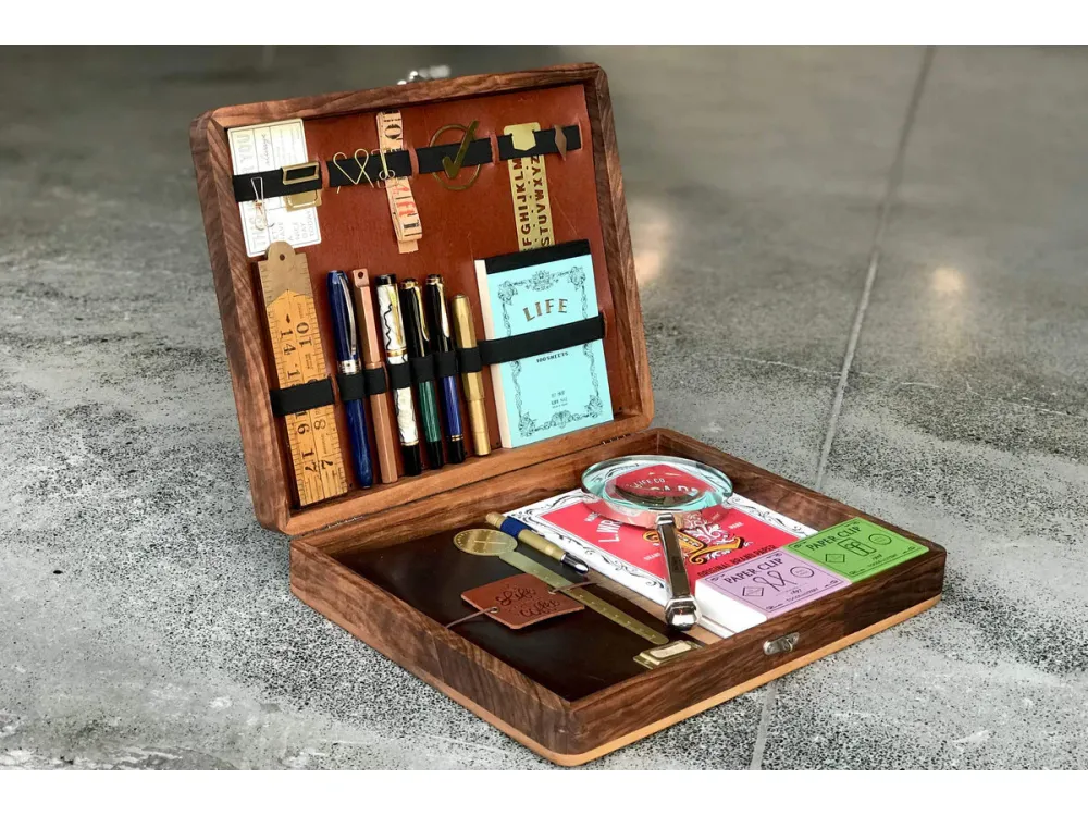 Galen Leather - The Writing Box - Burl Walnut Special Edition