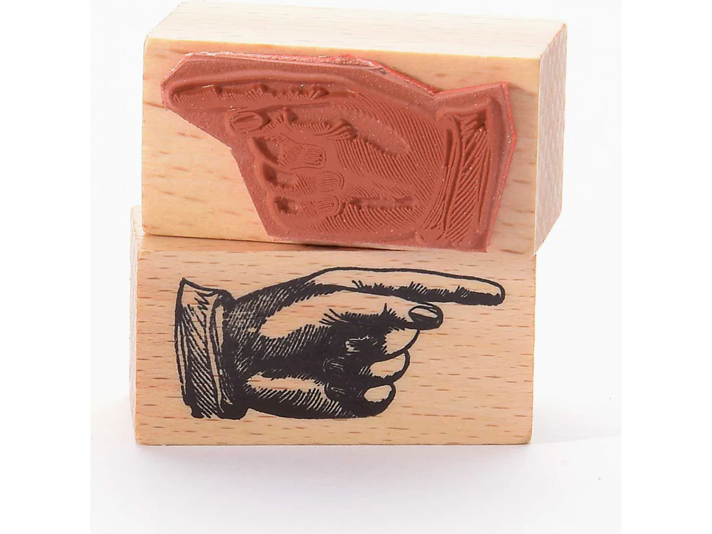 Heindesign Rubber Stamp - Hand Pointing to Right - Image 2