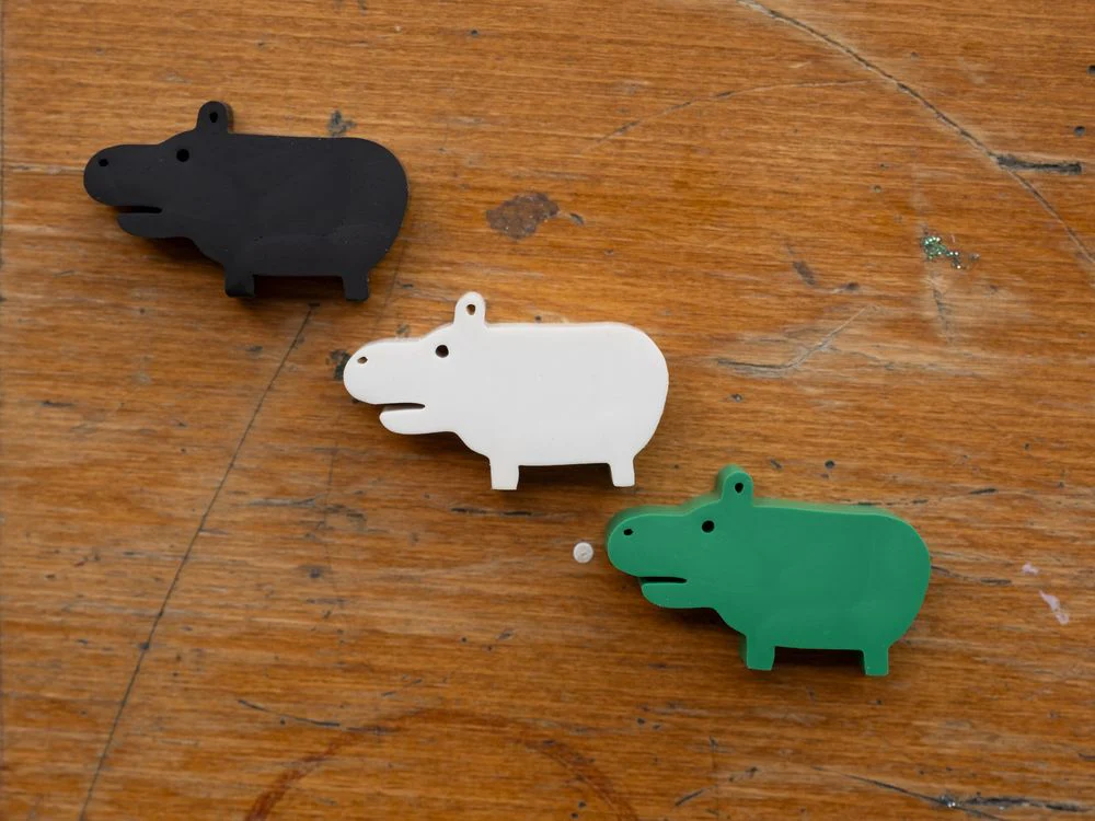 Hippopo Mascot Erasers (Pack of 3) - Monotone - Image 2
