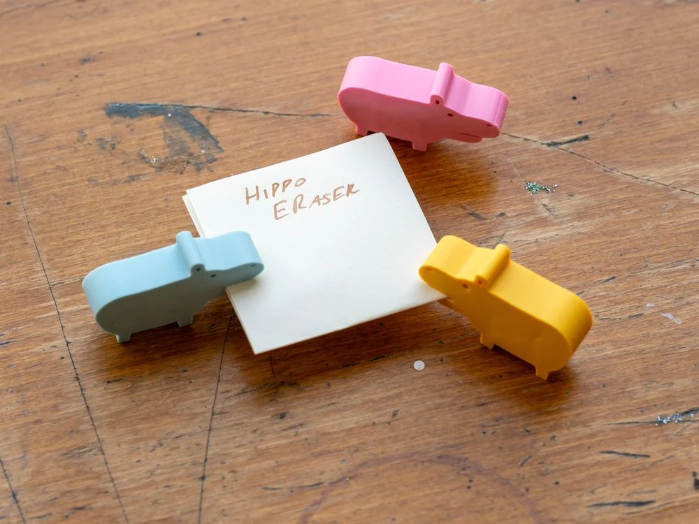 Hippopo Mascot Erasers (Pack of 3) - Pastel - Image 3